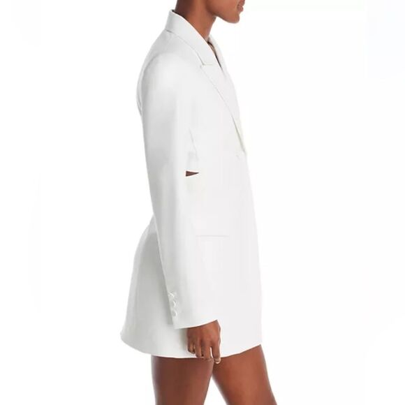 New ALC Carlyle Blazer mini dress cut out back white designer Sz XS 00 - Picture 5 of 13